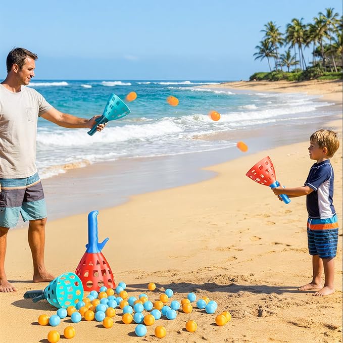 Pop Pass Catch Ball Game - Outdoor & Indoor Sport Toy for Kids Ages 3-5-7 4-8-12 Toss & Catch Game Set Pool Beach Lawn for Boys Girls Family Friends Yard Party Fun