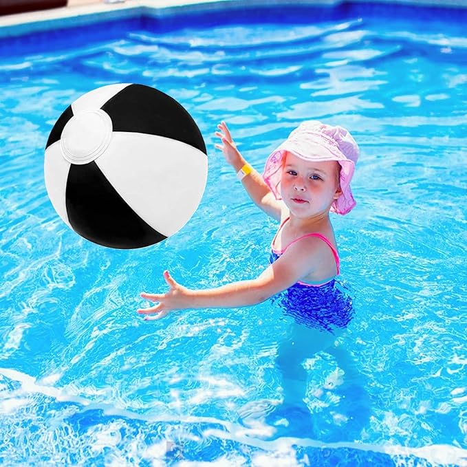 6 Pack Beach Balls, Large Inflatable Beach Balls Bulk, for Parties, Beach, Pools & Play