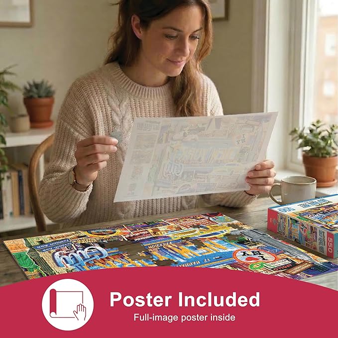 MasterPieces - 550 Piece Jigsaw Puzzle, New York, Fun for Adults, Family, Kids, 18" x 24"