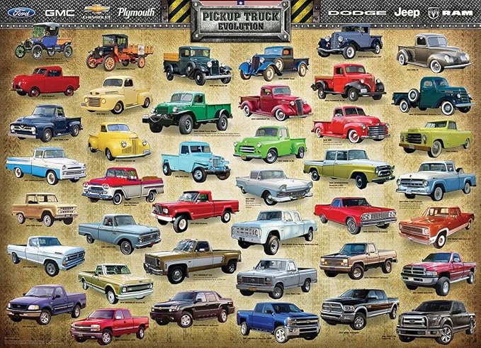 EuroGraphics Pickup Truck Evolution Jigsaw Puzzle (1000-Piece)
