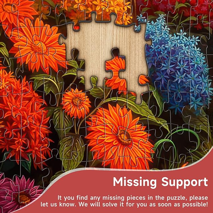 Autumn Park 1000 Piece Puzzle for Adults - Vibrant Fall Foliage, Riverside Bench Art, Poster & Lettered Back, 22.8" Square HD, Gift for Nature & Fall Lovers