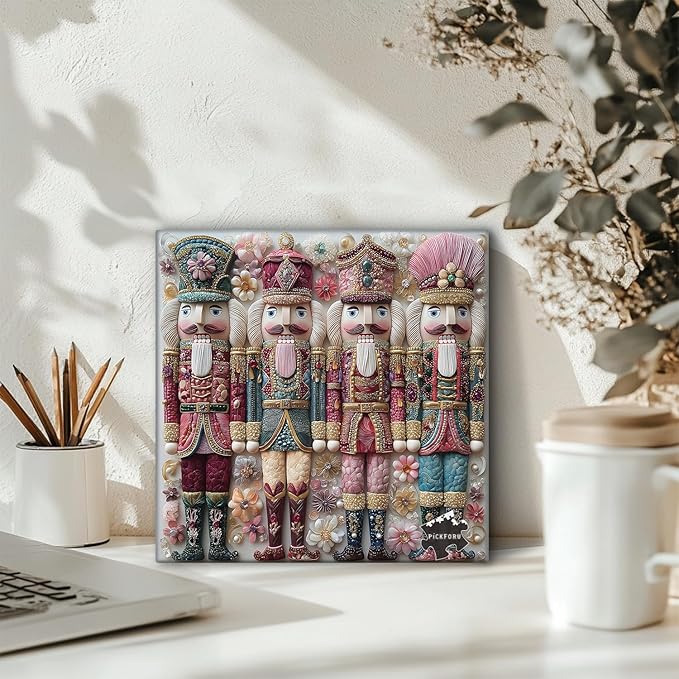 PICKFORU Crystal Nutcracker Puzzles for Adults 1000 Pieces, Elegance Flower Diamond Art Jigsaw Puzzles, Impossible Difficult Unique Challenging Puzzle