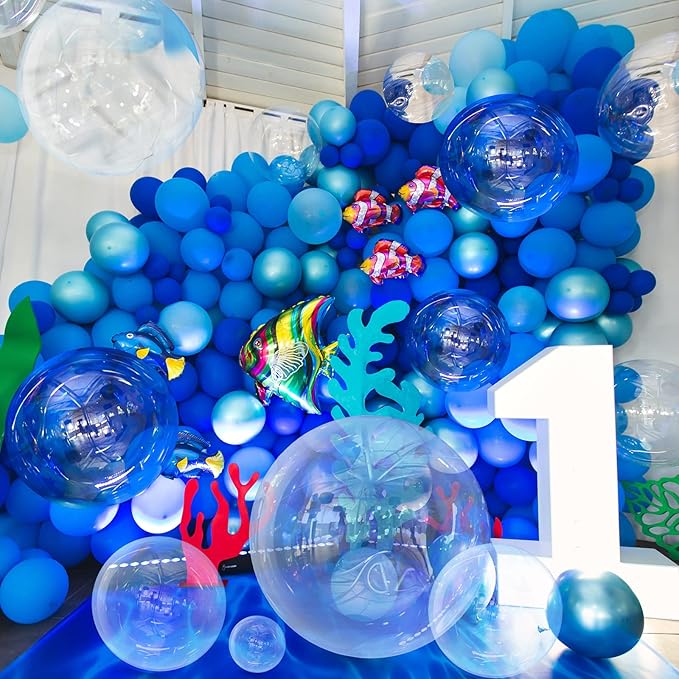 Sratte 20 Pcs Inflatable Beach Balls Bulk, Multiple Sizes Summer Swimming Pool Balls for Adults Hawaii Luau Party Supplies(Clear,Classic)