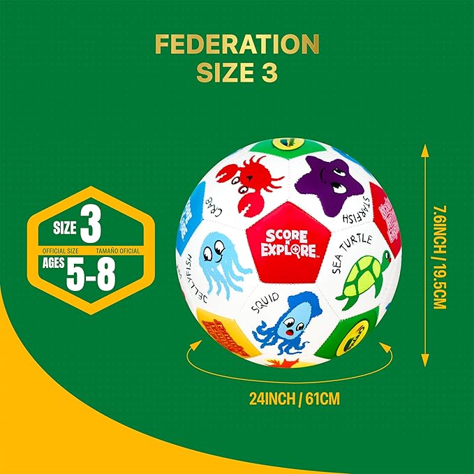 Crayola Official Soccer Ball - Unisex Kids - Marine Size 3