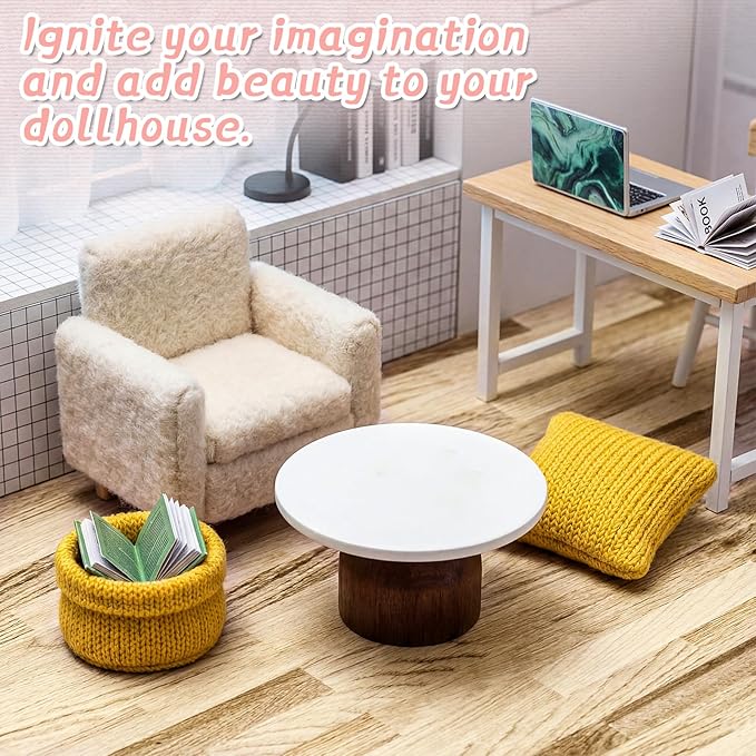 Flutesan 3 Pcs Miniature Dollhouse Wallpaper and Flooring Peel and Stick 1: 12 Scale Self Adhesive Wallpaper DIY Mini Dollhouse Accessories 8.27 x 11.69 Inch(Light Wood)