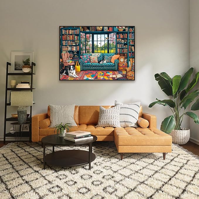 Jigsaw Puzzles for Adults 1000 Pieces, Interlock Perfectly No Dust, Impossible Difficult Hard Fun 1000 Piece Jigsaw Puzzles for Adults-1:1 Poster-Cozy Study