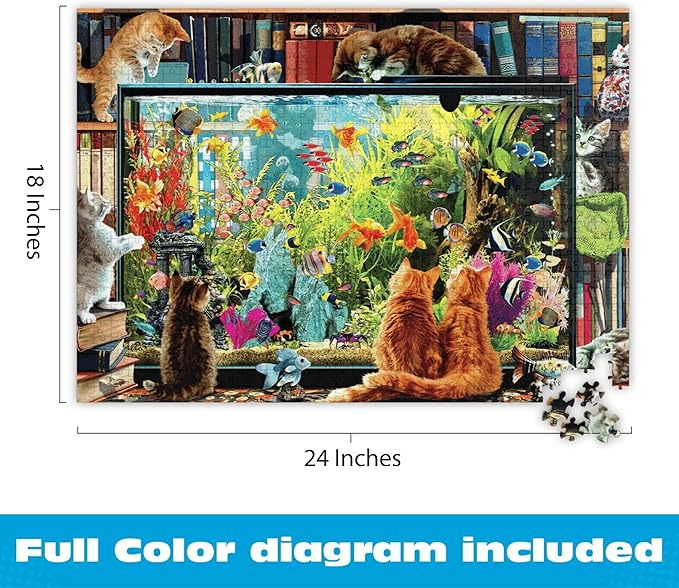 Buffalo Games - Kitten Distraction - Garry Walton - 750 Piece Jigsaw Puzzle for Adults - Cats Collection - Challenging Puzzle Perfect for Game Nights - Finished Size 24 x 18 - Made in the USA