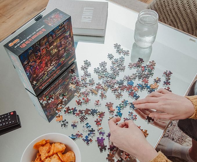 an Afternoon in The 80s Retro 1000-Piece Jigsaw Puzzle by Rachid Lotf | Brain Teaser Activity for Kids and Adults | 28 x 20 Inches