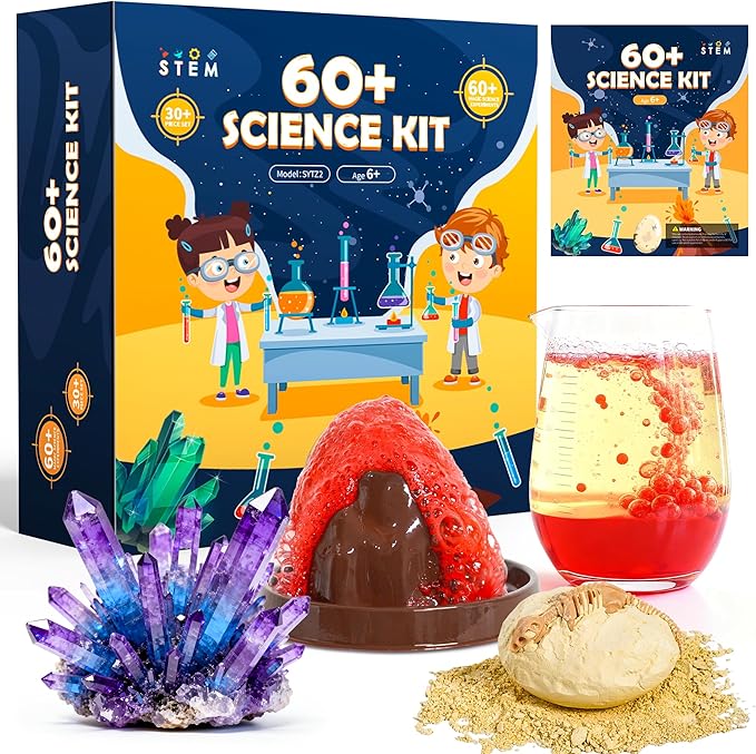 Melican 60+ Science Experiment Kit for Kids Ages 8+, STEM Educational Science Gifts for Kids, First Science Kit for Boys Girl Birthday