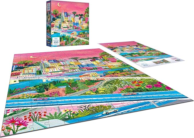 RoseArt - Millie Illustrates - Nashville - 300 Piece Jigsaw Puzzle – Vibrant Cityscape Artwork, Fun & Relaxing Puzzle for Adults
