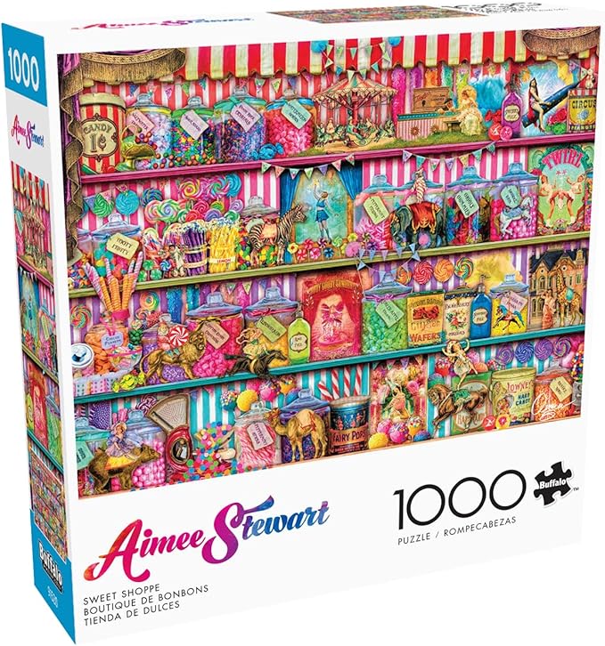 Buffalo Games - Aimee Stewart - Sweet Shoppe - 1000 Piece Jigsaw Puzzle for Adults -Challenging Puzzle Perfect for Game Nights - Finished Size is 26.75 x 19.75