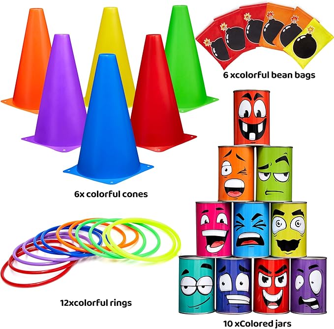 3 in 1 Bean Bag Toss Outdoor Toys for Toddlers Kids, Cornhole Outside Toys, Carnival Game Toodler Outdoor Indoor Gift for Birthday or Christmas for Ages 3-12 (Animal)