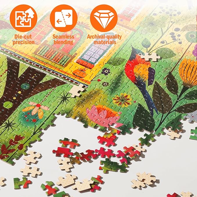 Jigsaw Puzzles for Adults 1000 Pieces, Tree Artistic Difficult Challenging Unique Puzzle for Game Night Family Home Decor, 20x27 Inches, Forest Yellow House