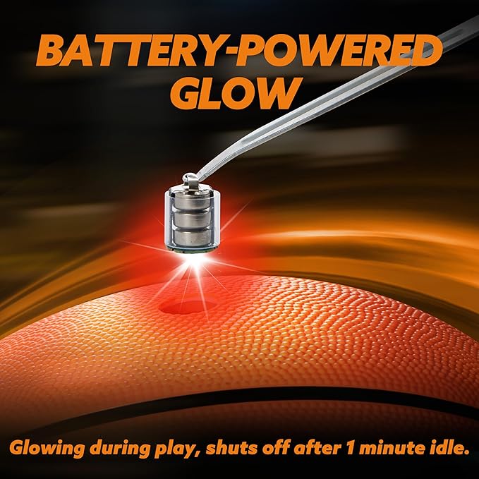 SYNCFUN Glow in The Dark Basketball Size 7, Light Up Basketball for Night Games, Cool Birthday Gift for Boys Age 7-12, Teen Outdoor Sports Toy Halloween
