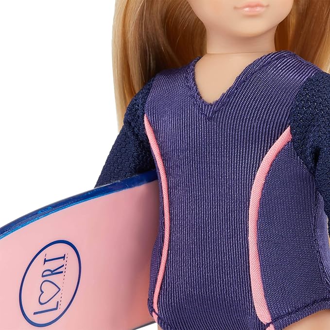 Lori – 6-Inch Mini Surfer Doll with Accessories – Surfing Swimsuit & Surfboard – 3+ Years– Audrina
