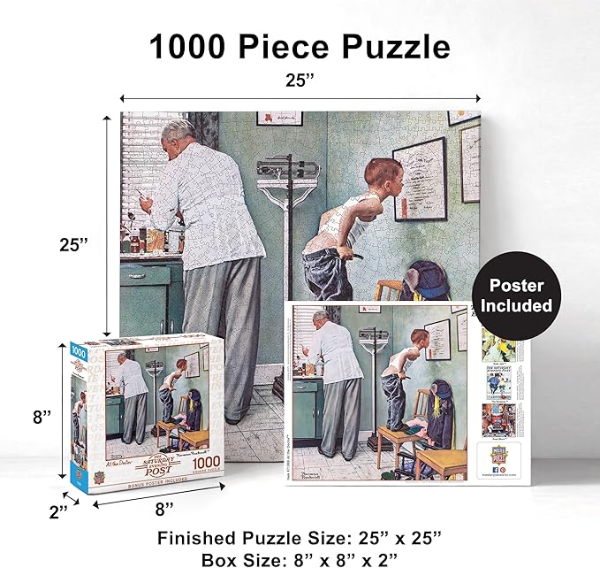 MasterPieces 1000 Piece Jigsaw Puzzle for Adults, Family, Or Youth - at The Doctor - 25"x25"