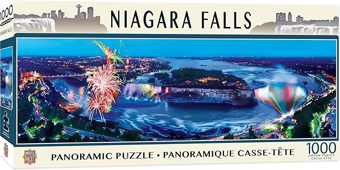 MasterPieces - 1000 Piece Jigsaw Puzzle, Niagara Falls Panoramic, Fun for Adults, Family, Kids 13"x39