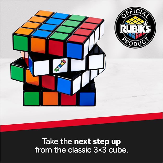 Rubik’s Cube, The Official 4x4 Rubik's Cube, Problem-Solving Brain Teaser, Classic Color-Matching Puzzle, Fidget Toy, Sensory Puzzle, Easter Basket Stuffer, for Ages 8 & Up