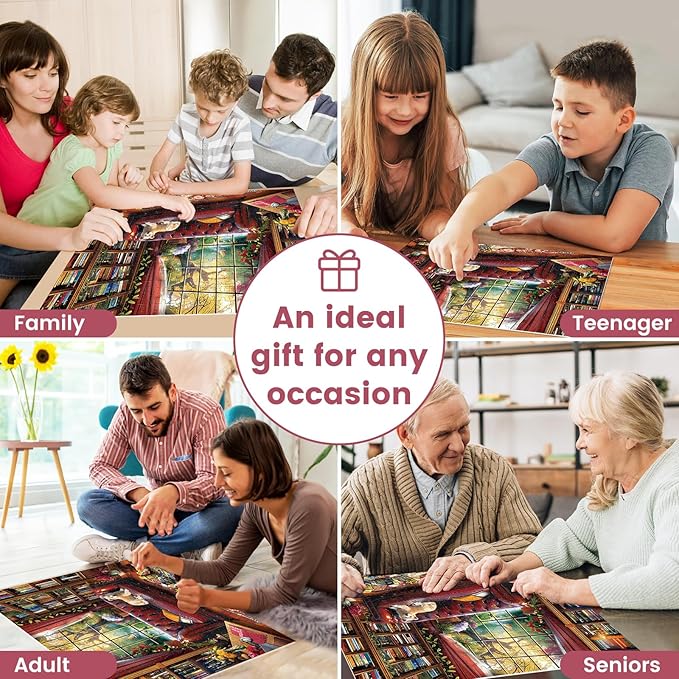 300 Pieces Puzzle for Adults - 300 Piece Children Puzzle - Dog Puzzles,Landscape Jigsaw Puzzles - Creative Play & Holiday Party Gifts-Fun and Challenging Family Game, 20.5x15 in