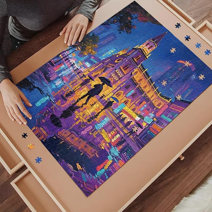 Puzzles for Adults 1000 Pieces Jigsaw Puzzles Impossible Puzzle with Letters on Back Landscape Puzzle Funny Gift Family Decoration Puzzles for Valentine Friends Parents(27.56x19.7 Inch)