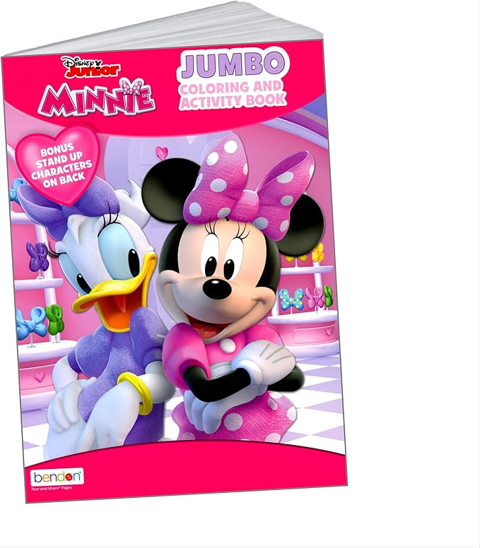 Bendon Minnie Mouse Coloring Book Stickers Set with Coloring Book and Minnie Stickers, Reward Sticker Set, and More