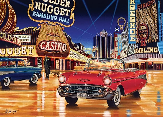 MasterPieces - 1000 Piece Jigsaw Puzzle, Route 66 Gamblin’ Man, Fun for Adults, Family, Kids, 19.25" x 26.75"