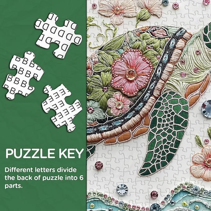Sea Turtle 1000 Piece Puzzle for Adults, PICKFORU Wave Spirit Jigsaw Puzzle 1000 Pieces, Nature Animal Art Puzzles as Home Decor