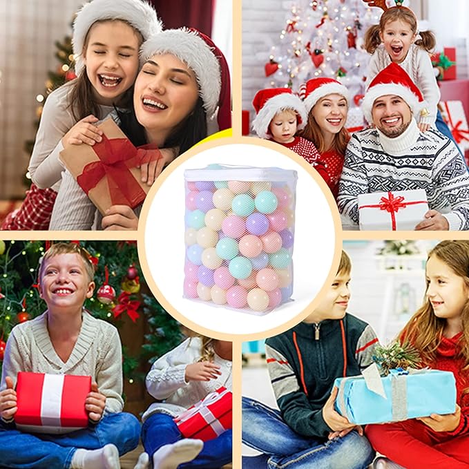 GOGOSO Ball Pits Balls for Toddlers Pack of 50 100 200 Plastics Shape Ball Non-Phthalate Non-BPA Non-Toxic 2.2-Inch Crush Proof Play Balls