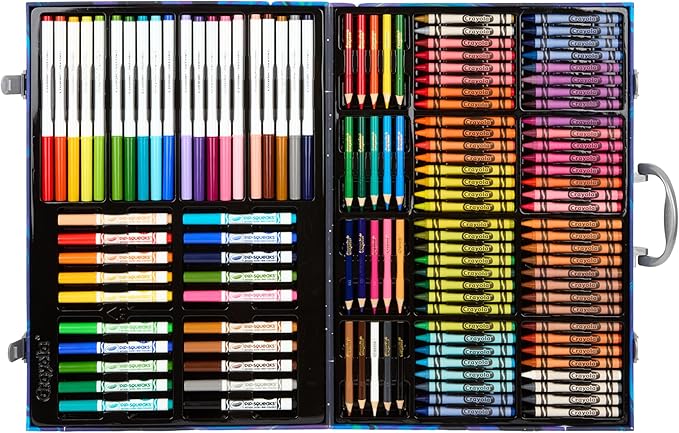 Crayola Inspiration Art Case Space Coloring Set (140pcs), Essential Easter Basket Stuffers, Art Kit for Kids, Crayons, Markers, Pencils, Easter Gifts for Kids, Ages 5+ [Amazon Exclusive]