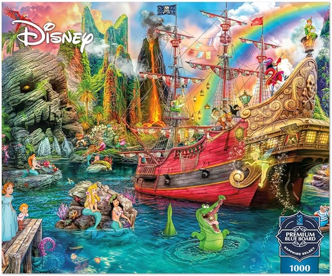 Disney Peter Pan Mermaid Lagoon 1000 Piece Jigsaw Puzzle for Adults - Buffalo Games Sapphire Select Premium Puzzles