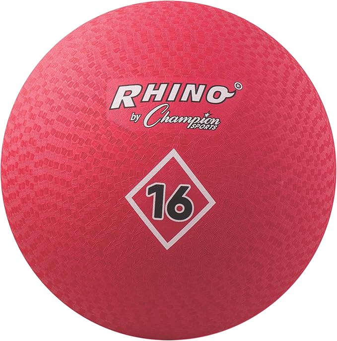 Champion Sports Playground Ball – Durable High-Bounce Ball, Sizes 5", 6", 7", 10", 13" & 16" for Gym, Recess & Play