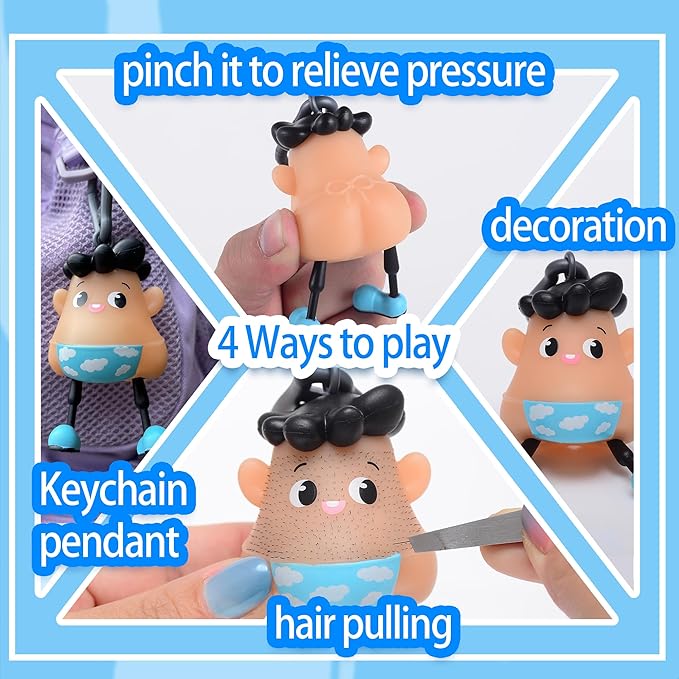 Sky for 14+ Ages Hair Pulling Fidget,Trichotillomania Pop Fidget Toys,Gag Novelty,Asmr Picking Stress Relief Toy,Anti Anxiety Venting Novelty Toys Birthday Party Favors