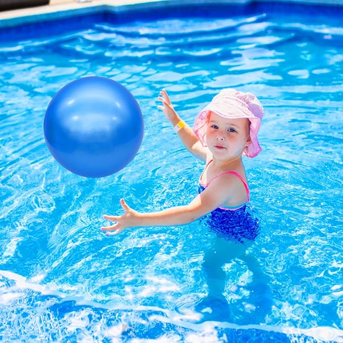 6 Pcs Playground Balls for Kids, 9 Inch Inflatable Bouncy Balls with Pump for Kickball, Dodgeballs, Indoor Outdoor Play Balls