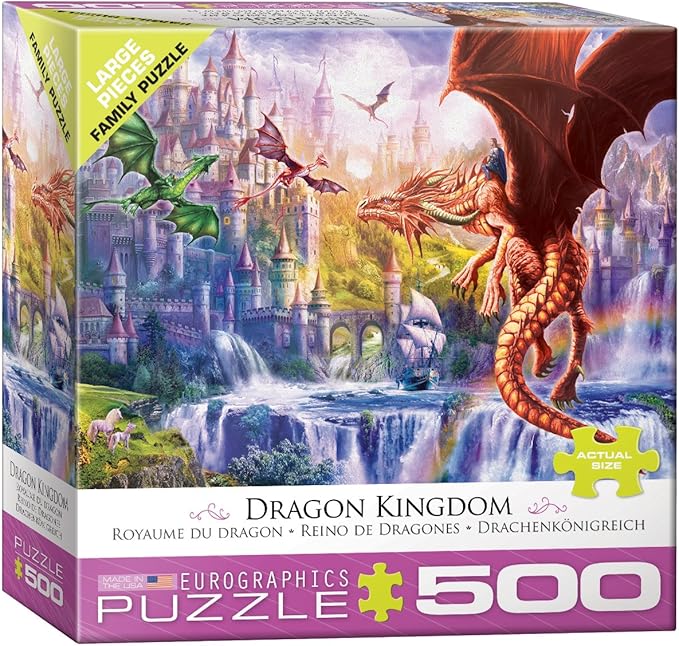 EuroGraphics (EURHR Dragon Kingdom 500Piece Puzzle 500Piece Jigsaw Puzzle