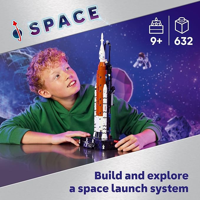 LEGO Technic NASA Artemis Space Launch System Rocket Building Toy for Boys & Girls - STEM Learning & Space Toy W/3-Stage Launch Function for Kids, Ages 9+ - Idea for Birthdays - 42221