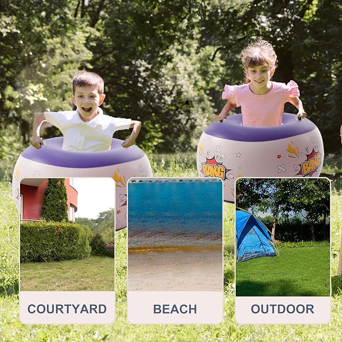 DIMAR GARDEN 2 Pcs Sumo Balls, Inflatable Bubble Bounce Ball for Outdoor Fun, Lawn Game Play