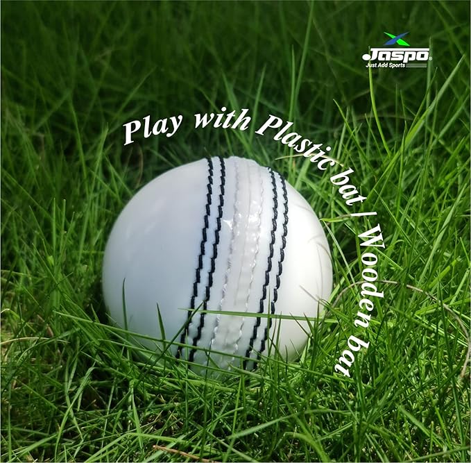 jaspo Incrediball Soft T20 Cricket Training Ball-1 Ball Indoor Outdoor Play and Cricket Practice 229 Cm Circumference, PVC Material, Colour- White