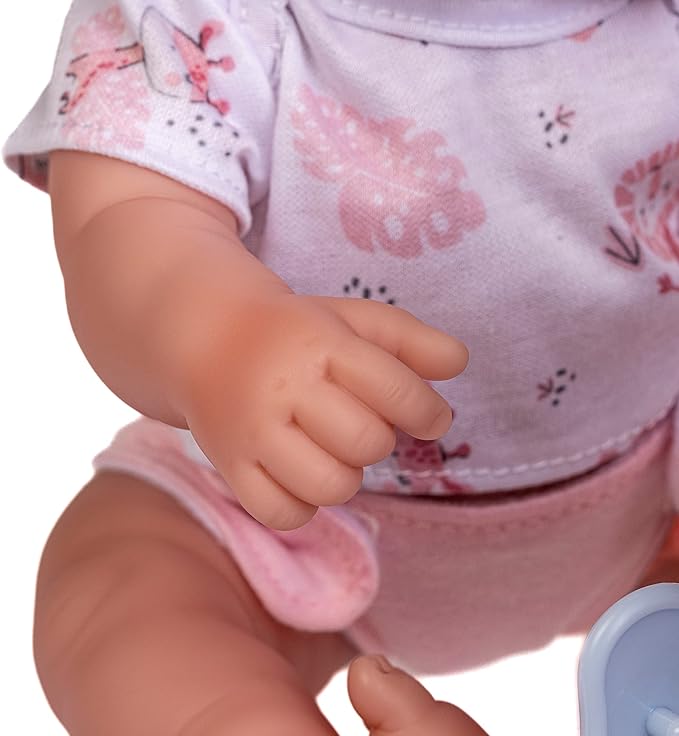 Berenguer Boutique Realistic La Newborn 12.5" Washable Vinyl Twins | Blue and Pink Themed Gift Set with Reusable Diaper, Caps, Shirts, Pacifier, Bottles and Birth Certificate - JC Toys