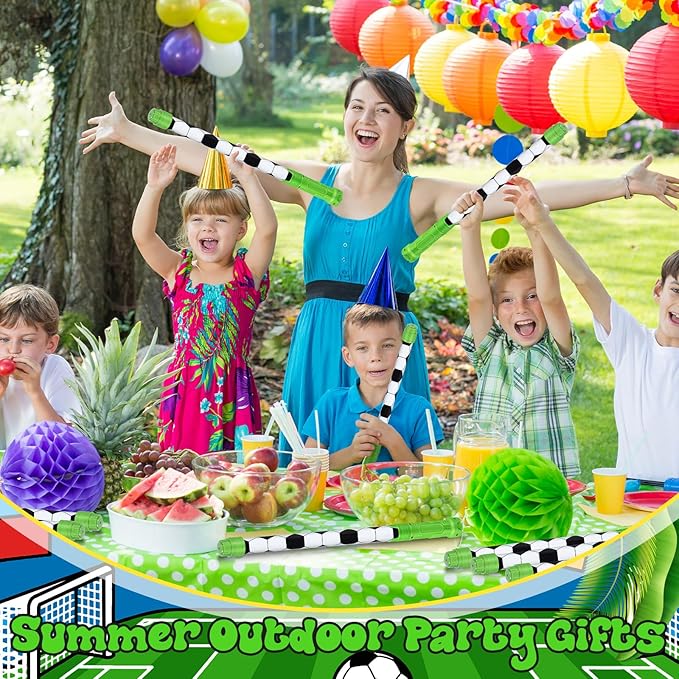 12 Pcs Soccer Party Favors, 15'' Water Guns Bulk for Kids Water Squirt Blasters Guns, Summer Activity Swimming Pool Backyard Beach Outdoor Toys for Kids Adults, 39 ft Range Shooter