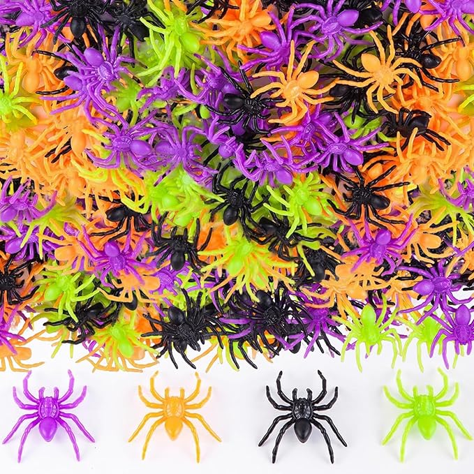 (1000pcs Halloween Colorful Spider Pack)