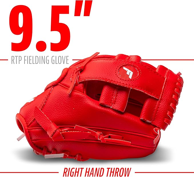 Franklin Sports Kids Baseball Gloves - RTP Youth Teeball Glove + Ball Set - Boys + Girls Teeball Mitt - Kids + Toddlers - 9.5"