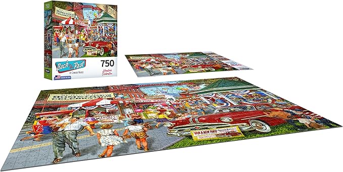 RoseArt - Back to The Past - Hometown Celebration - 750 Piece Jigsaw Puzzle for Adults