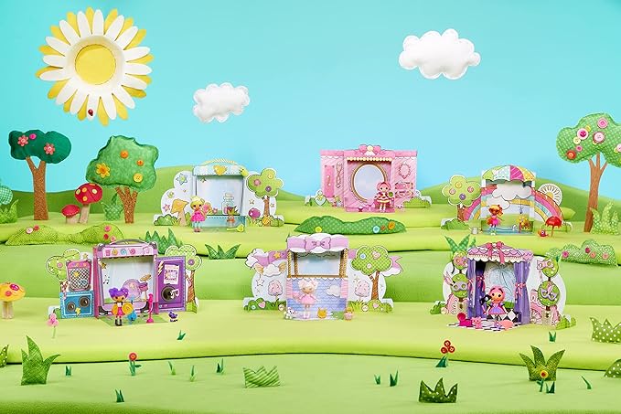 Lalaloopsy Mini Doll - April Sunsplash with Mini Pet Toucan, 3" Colorful Doll with Umbrella, Watering can & More Accessories in Reusable Package playset, for Ages 3-103,Multicolor,579083