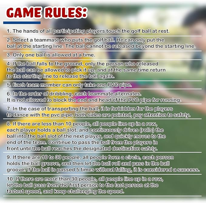 Sratte Team Building Activities Games Teamwork Group Learning Exercise Activities with Half Pipes Golf Balls Storage Bags Teamwork Kit for Adults Teens Field Day Game School Gym Outdoor Sports
