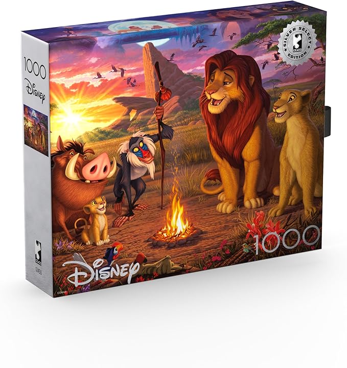 Ceaco - Silver Select - Disney - Steve Read - The Lion King Vignette - 1000 Piece Jigsaw Puzzle for Adults - Challenging Puzzle Perfect for Game Nights - Finished Size is 26.75 x 19.75