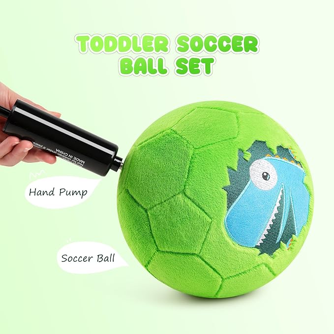 PlayZap Soft Ball for Toddlers & Babies - Small, Safe & Easy-to-Grip Kickball, Great Easter Basket Stuffer & First Birthday for Boys & Girls, Plush Indoor Soccer Toy for Ages 1-3 3-8