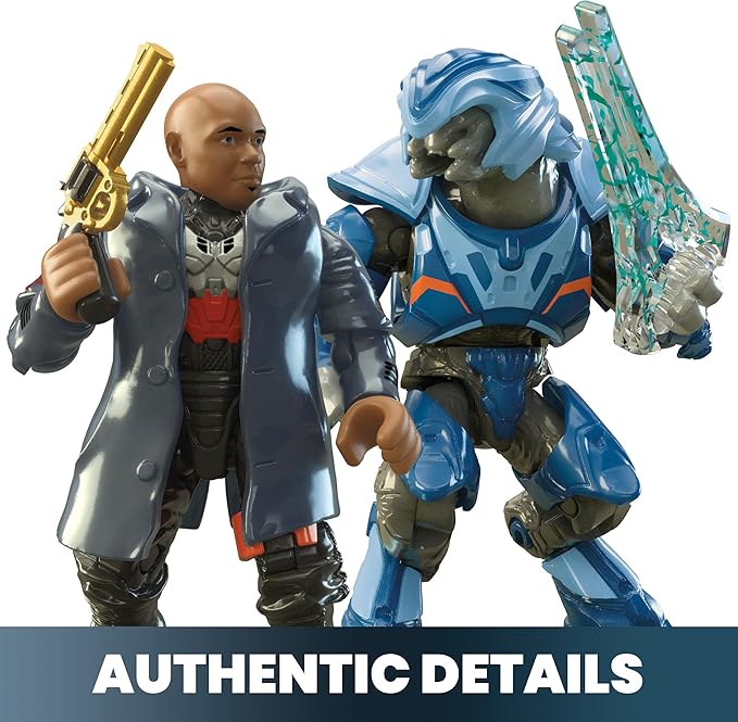 MEGA Halo The Series Vehicle Building Toys Set, Renegade Banshee Aircraft with 205 Pieces, 2 Micro Action Figures, Purple, Kids and Fans