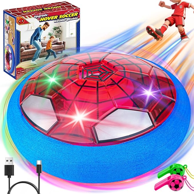 Hover Soccer Ball for Kids, Boy Girl Birthday Gifts, Outdoor Indoor Toy Games Gift for Boys Girls Age 5 6 7 8 9 10 11 12 Year Old, Kids Toys Hover Soccer Ball Boys Gift Idea for Age 6-12 Years Old