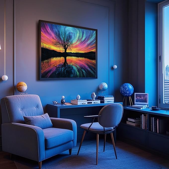 Puzzles for Adults 1000 Pieces - Tree of Life Aurora Jigsaw Puzzles - 1000 Pieces Puzzles with Letters on Back - Hard Challenging 1000 Piece Puzzle for Gift - 27.6x20.5 inch, 1:1 Poster