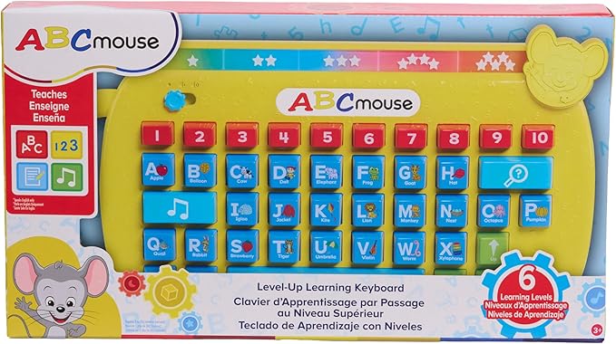ABCmouse®, Level-Up Learning Keyboard, 3 Learning Modes, Learning and Education, Pretend Play, Kids Toys for Ages 3 Up by Just Play